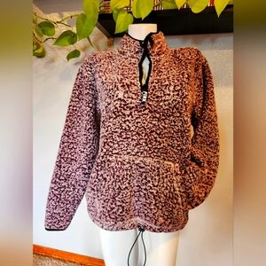 Victoria Secret Pink Sherpa 1/4 zip Pullover
